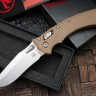 Microtech Amphibian RAM LOK Tan Fluted G-10 & Stonewash M390MK 137RL-10FLGTTA