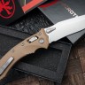 Microtech Amphibian RAM LOK Tan Fluted G-10 & Stonewash M390MK 137RL-10FLGTTA