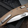 Microtech Amphibian RAM LOK Tan Fluted G-10 & Stonewash M390MK 137RL-10FLGTTA