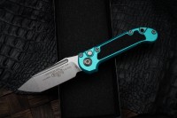 Microtech Knives LUDT Gen III Stonewash Tanto w/ Turquoise Handle 1136-10TQ
