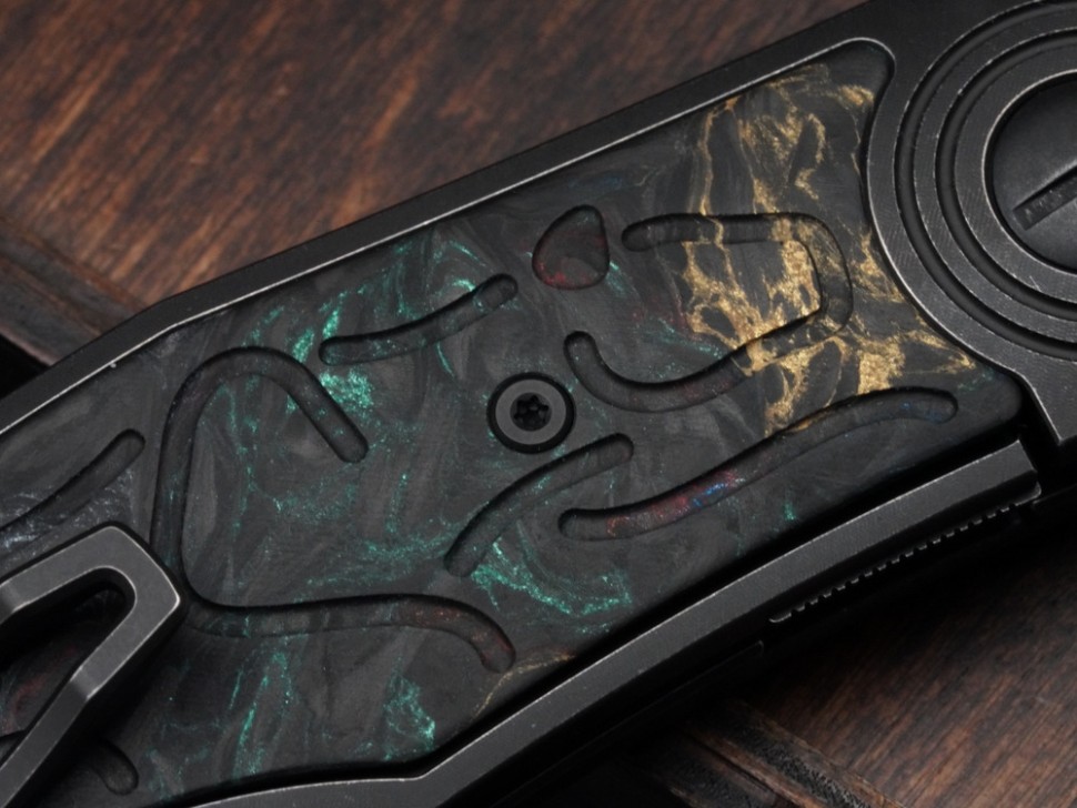 CKF PUMA (M398, Titanium blackwash + multi-colored carbonfiber inserts)