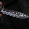 Microtech Marfione Select Ultratech ZBP D/E Blued Baker Forge IceStorm w/ Hefted Black Handle & Purple Accents 1122-16MS3