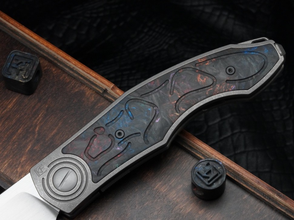 CKF PUMA (M398, Titanium stonewash + multi-colored carbonfiber inserts)