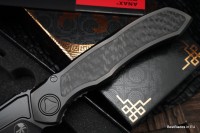 Microtech ANAX Titanium DLC Tanto M390 &amp; Carbon Fiber Inlay 191C-1DLCTCFITI - 2
