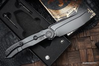 Microtech ANAX Titanium DLC Tanto M390 &amp; Carbon Fiber Inlay 191C-1DLCTCFITI - 2