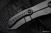 Microtech ANAX Titanium DLC Tanto M390 &amp; Carbon Fiber Inlay 191C-1DLCTCFITI - 2