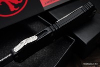 Microtech Knives Mini Hera Stonewash Bayonet M390MK w/ Black Handle 1701M-10