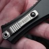 Microtech Knives Mini Hera Stonewash Bayonet M390MK w/ Black Handle 1701M-10