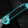 Microtech Knives LUDT Gen III Stonewash Drop Point w/ Turquoise Handle 1135-10TQ