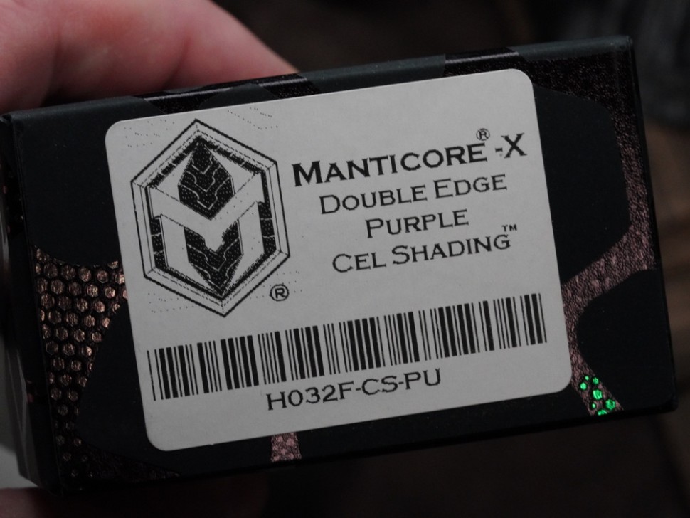 Heretic Knives Manticore X Cel Shade Purple Frag Handle w/ D/E MagnaCut Exclusive H032F-CS-PU