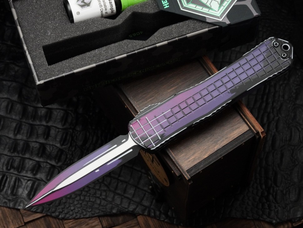 Heretic Knives Manticore X Cel Shade Purple Frag Handle w/ D/E MagnaCut Exclusive H032F-CS-PU