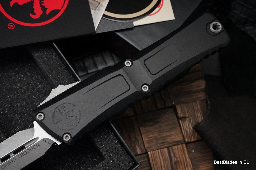 Microtech Knives Combat Troodon Gen III Apocalyptic Double Edge w/ Black Handle 1142-10AP