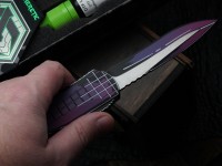 Heretic Knives Manticore X Cel Shade Purple Frag Handle w/ Recurve MagnaCut Exclusive H033F-CS-PU