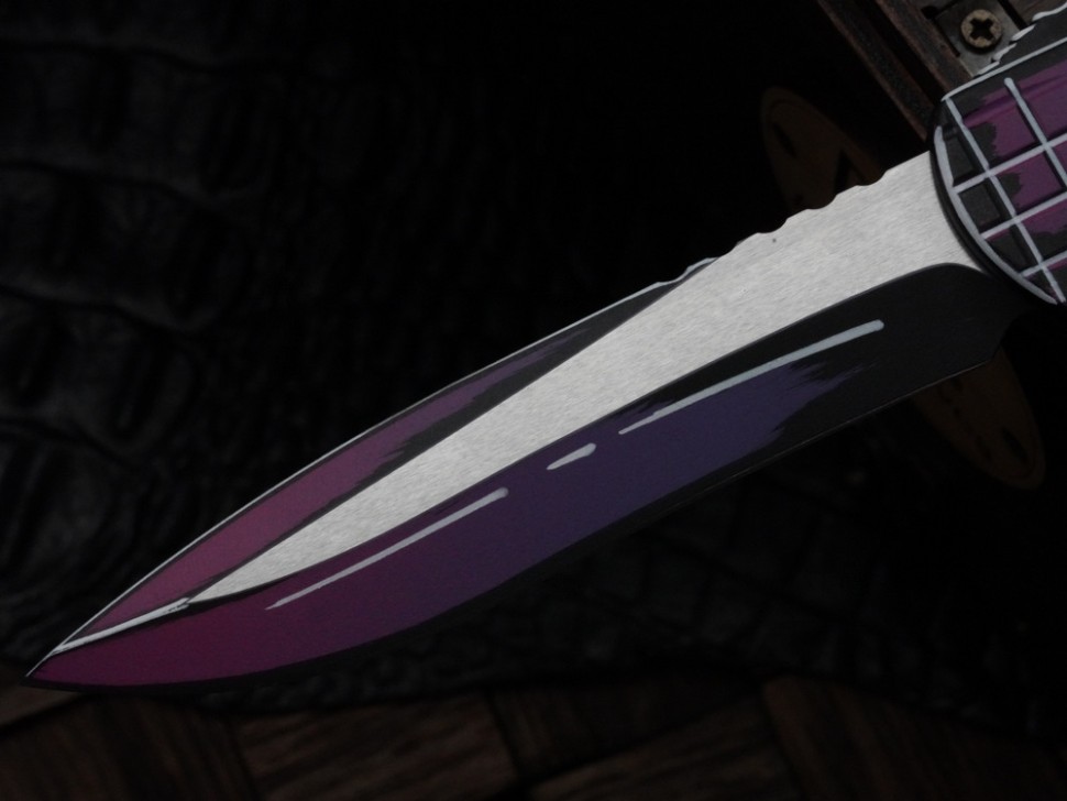Heretic Knives Manticore X Cel Shade Purple Frag Handle w/ Recurve MagnaCut Exclusive H033F-CS-PU