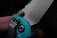 Microtech Socom Elite T/E Manual Turquoise Handles w/ Stonewash Tanto 161-10TQ