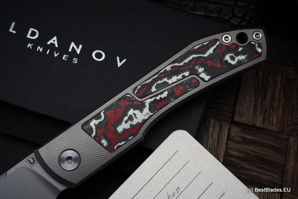 Uldanov Sierra custom knife (MagnaCut, titan, CF)