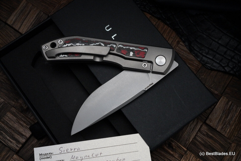 Uldanov Sierra custom knife (MagnaCut, titan, CF)