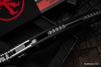 Microtech Amphibian RAM LOK Black Fluted Aluminum &amp; Stonewash M390MK 137RL-10FL