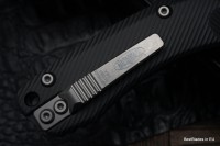 Microtech Amphibian RAM LOK Black Fluted Aluminum &amp; Stonewash M390MK 137RL-10FL