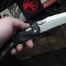 Microtech Amphibian RAM LOK Black Fluted Aluminum & Stonewash M390MK 137RL-10FL