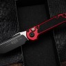 Microtech Knives LUDT Gen III Black Tanto w/ Red Handle 1136-1RD
