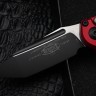 Microtech Knives LUDT Gen III Black Tanto w/ Red Handle 1136-1RD