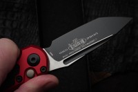 Microtech Knives LUDT Gen III Black Tanto w/ Red Handle 1136-1RD