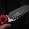 Microtech Knives LUDT Gen III Black Tanto w/ Red Handle 1136-1RD