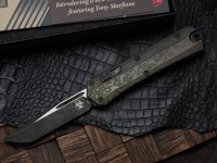 Microtech Glykon Outbreak Tanto M390MK Signature Series 185-1OBS