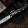 Microtech UTX-85 Steamboat Willie Black Handle w/ Dirty White Accents D/E 232-1SB