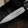 Microtech UTX-85 Steamboat Willie Black Handle w/ Dirty White Accents D/E 232-1SB