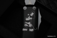 Microtech UTX-85 Steamboat Willie Black Handle w/ Dirty White Accents D/E 232-1SB