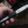 Microtech UTX-85 Steamboat Willie Black Handle w/ Dirty White Accents D/E 232-1SB