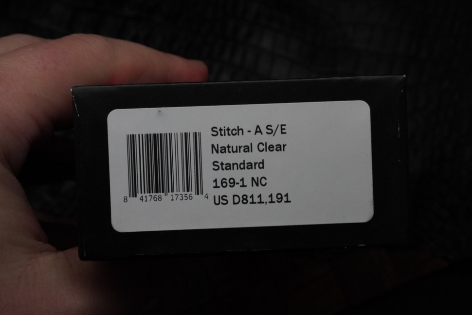 Microtech Borka Stitch Natural Clear Black Standard 169-1NC