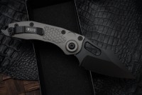 Microtech Borka Stitch Natural Clear Black Standard 169-1NC