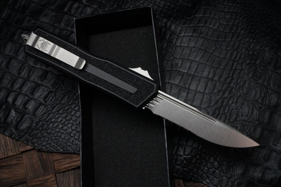 Microtech Scarab 2 Gen 3 S/E Stonewash Partial Serrated Standard 1278-11