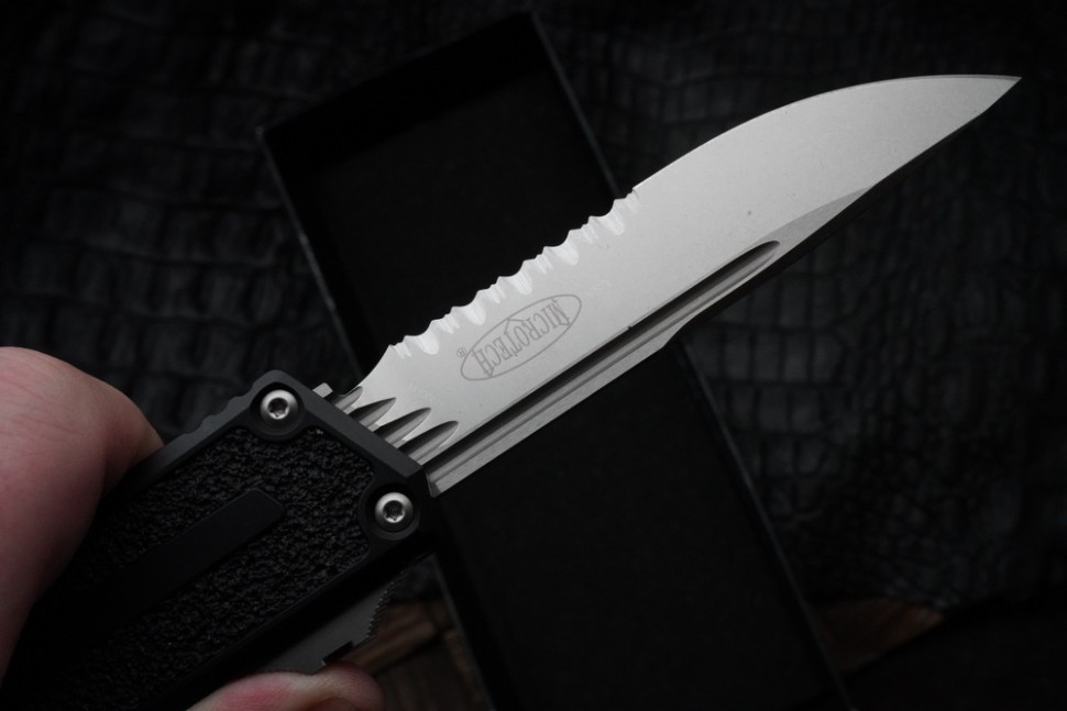 Microtech Scarab 2 Gen 3 S/E Stonewash Partial Serrated Standard 1278-11