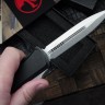 Microtech Knives Hera II Stonewash Double Edge w/ Black Handle 1702-10