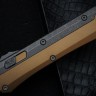 Microtech Glykon Apocalyptic Standard Bayonet w/ Apocalyptic Overlay & Tan Handle 184-10APTA