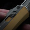 Microtech Glykon Apocalyptic Standard Bayonet w/ Apocalyptic Overlay & Tan Handle 184-10APTA