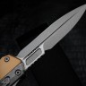 Microtech Glykon Apocalyptic Standard Bayonet w/ Apocalyptic Overlay & Tan Handle 184-10APTA