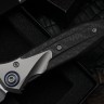 Microtech Knives Socom Bravo Mini Tanto Bead Blast Standard w/ Blue Ti Pivot Collars & Carbon Fiber Scales 261M-7CFTI