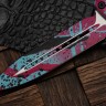 Microtech Knives Combat Troodon Gen III D/E Light Blue/Pink Splatter Signature Series 1142-1LBPKBKSPLS