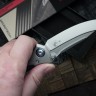 Microtech Knives Socom Bravo Mini S/E Bead Blast Standard w/ Blue Ti Pivot Collars & Carbon Fiber Scales 260M-7CFTI