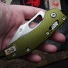 Microtech Knives Manual Stitch RAM LOK Fluted OD Green Aluminum & Partial Serrated M390MK 169RL-11FLOD