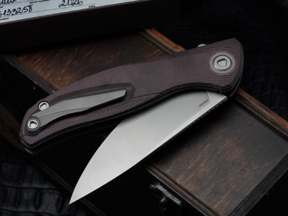 Shirogorov F95 Ursus Maroon Micarta (ELMAX, Ti, MRBS)