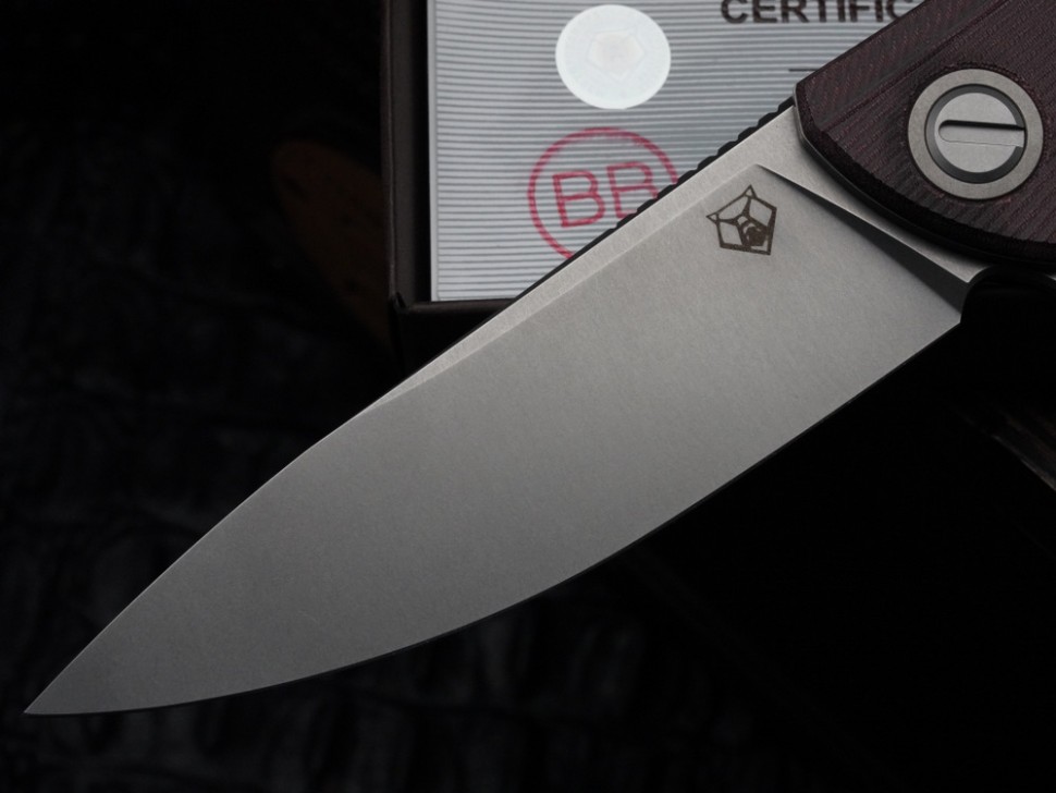 Shirogorov F95 Ursus Maroon Micarta (ELMAX, Ti, MRBS)