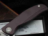 Shirogorov F95 Ursus Maroon Micarta (ELMAX, Ti, MRBS)