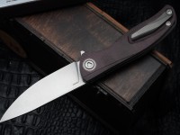 Shirogorov F95 Ursus Maroon Micarta (ELMAX, Ti, MRBS)