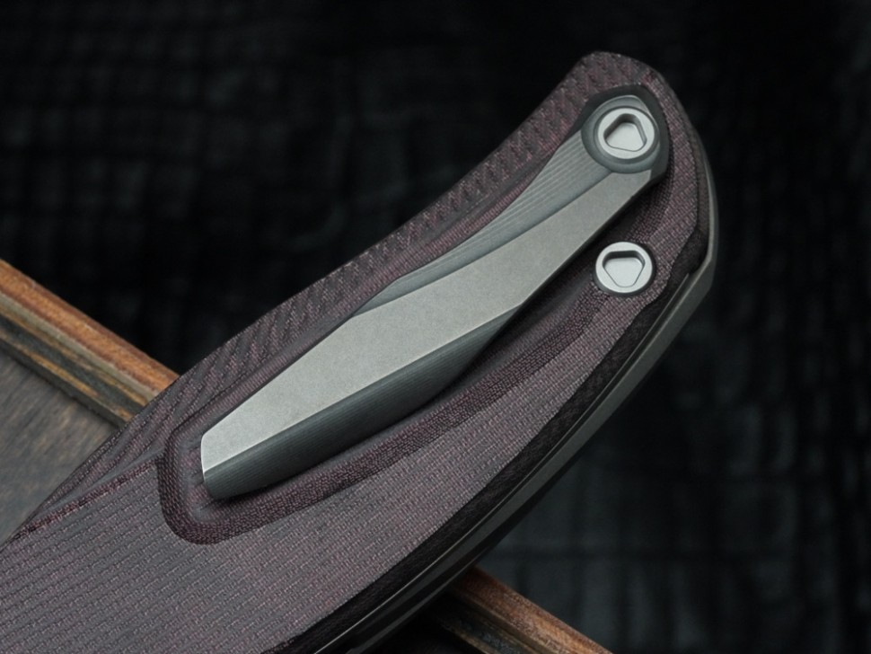 Shirogorov F95 Ursus Maroon Micarta (ELMAX, Ti, MRBS)